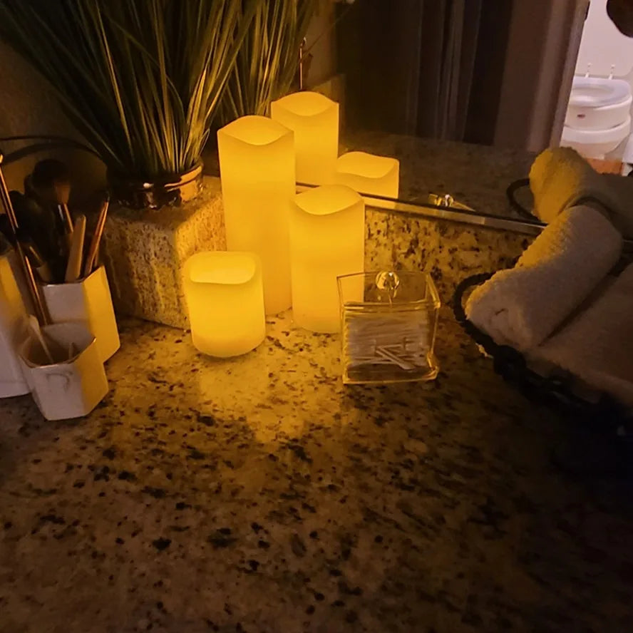 lampe à poser électrique avec bougies sans flamme pour décorations festives