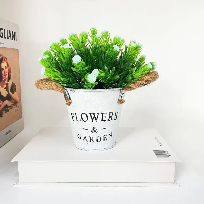 fleur artificielle en pot pour décoration créative et festive - vue 2 sur 10