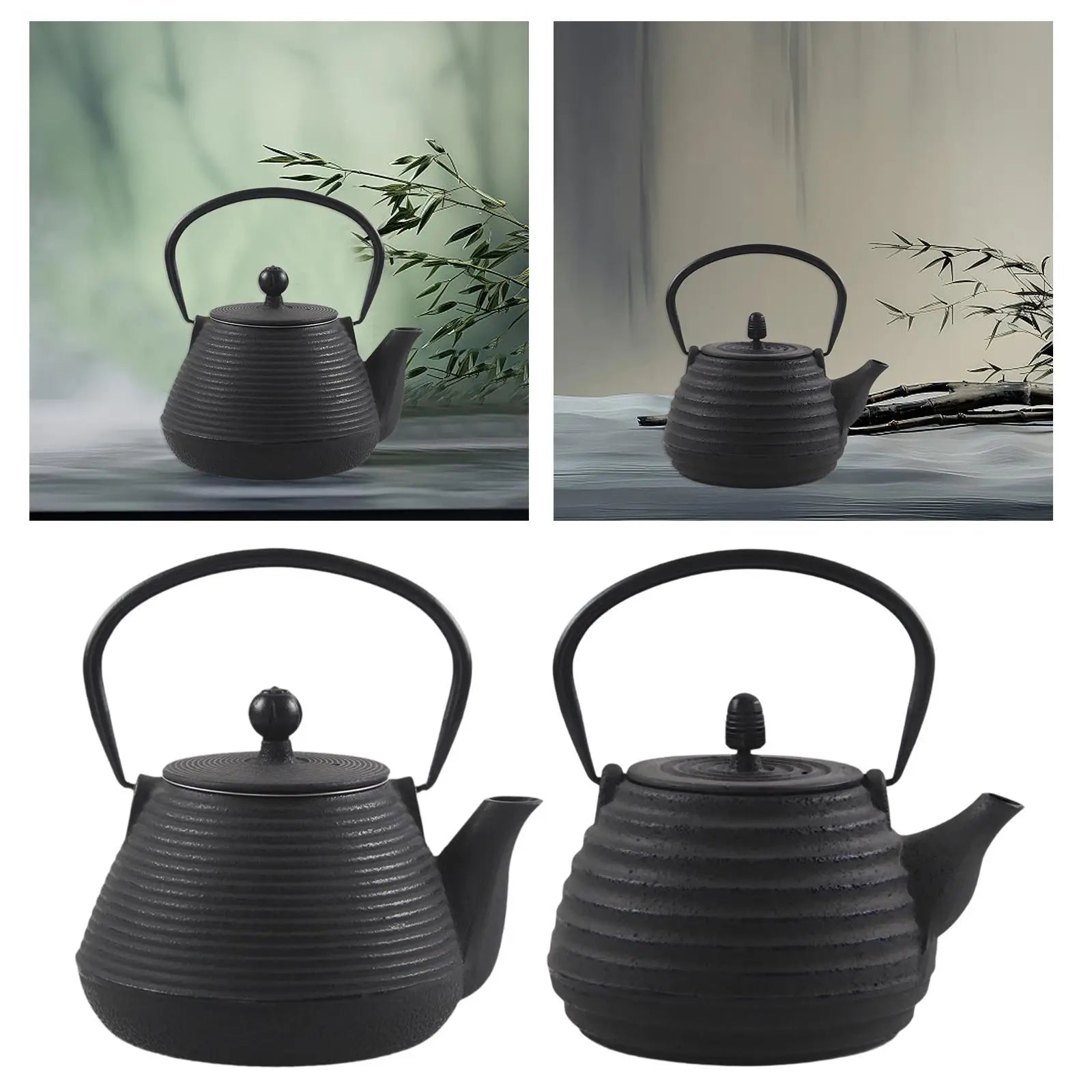 Bouilloire en fonte style japonais 1l avec infuseur - vue 5 sur 7