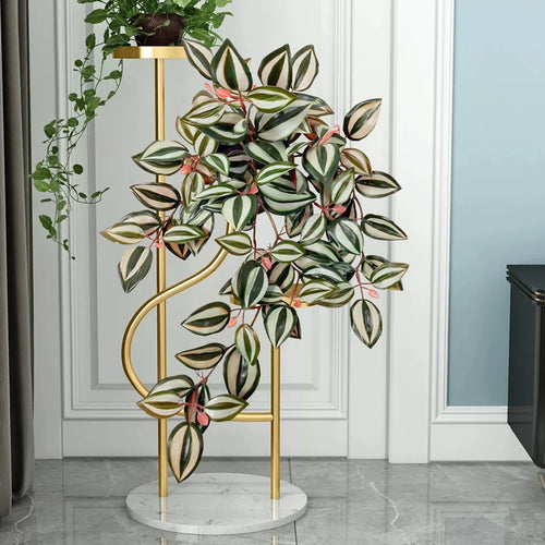 plante artificielle suspendue en faux rotin pour décoration intérieure et extérieure - vue 2 sur 9