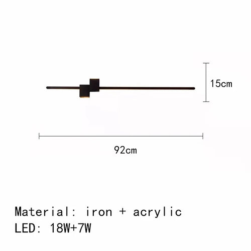 minimalist led wall light artistic design - vue 15 sur 15