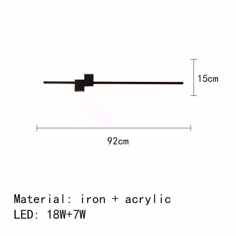 minimalist led wall light artistic design - vue 14 sur 15