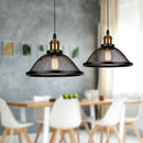 suspension Vintage rétro noir fer Net-Cage cuisine E27 LED pour chambre salon Restaurant