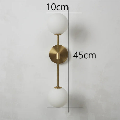 Applique murale post-modernes LED applique murale en verre Simple doré avec ampoule G9 nordique créative chambre salon allée lampe de chevet - vue 9 sur 10