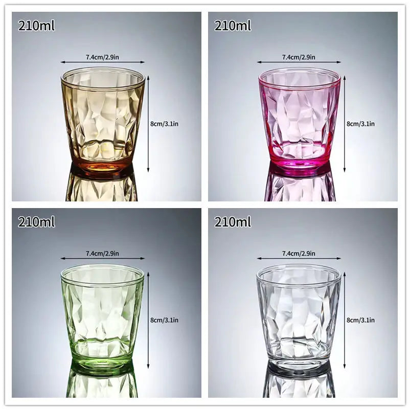 Verres incassables acrylique style texture reutilisables fete maison - vue 9 sur 22
