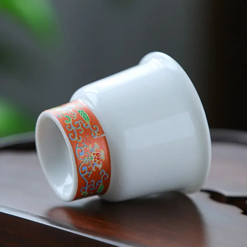 Service the kung fu porcelaine chinois 6 tasses - vue 3 sur 7