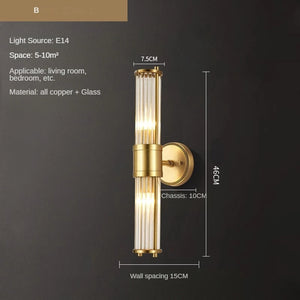 Retro copper wall light for an elegant interior