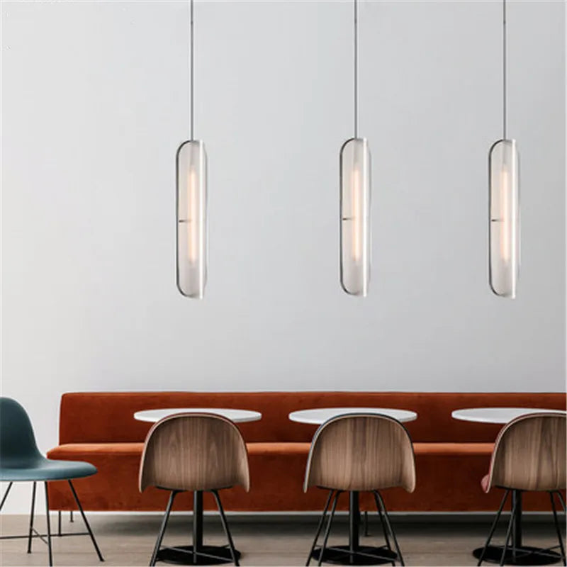 lampe led moderne à suspension réglable pour bar et bureau