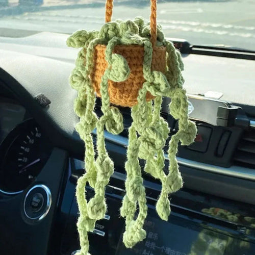 crochet suspendu créatif pour décoration de voiture plante en pot - vue 17 sur 34