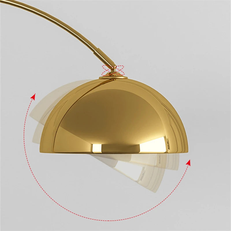 Lampadaire LED moderne Simple Base en marbre métal debout lumière chambre salon décoration coin lampadaire - vue 8 sur 12