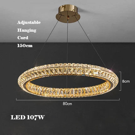 lustre en cristal doré design postmoderne pour intérieur élégant - vue 11 sur 11