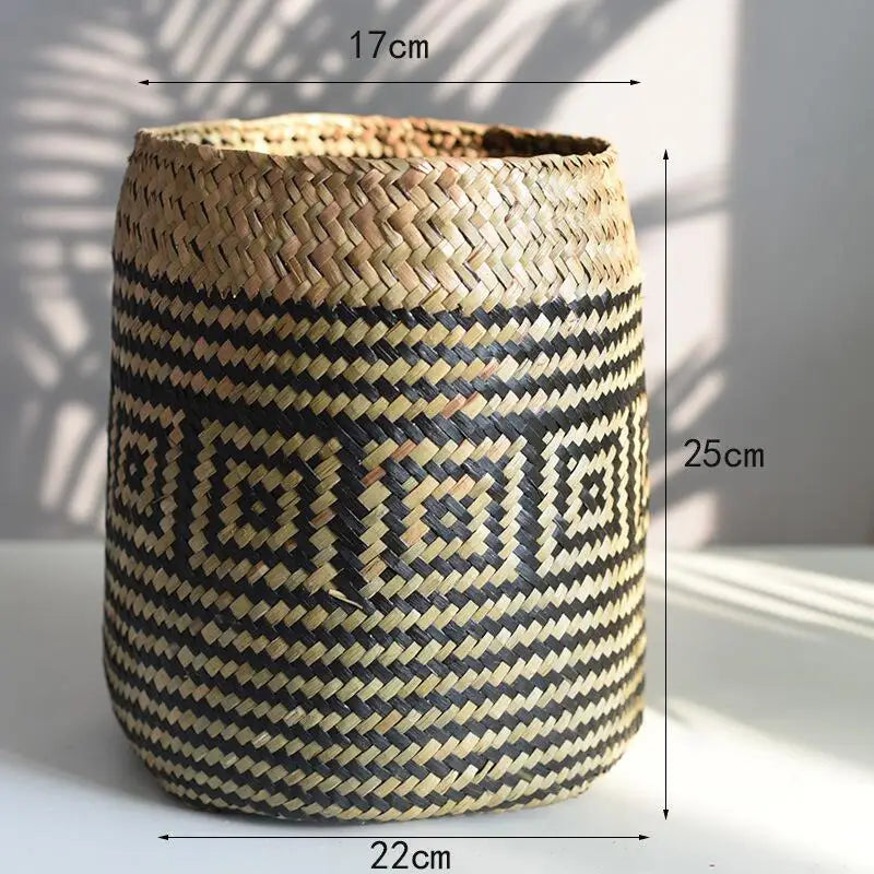 panier tissé à la main pour fleurs et plantes décoratives