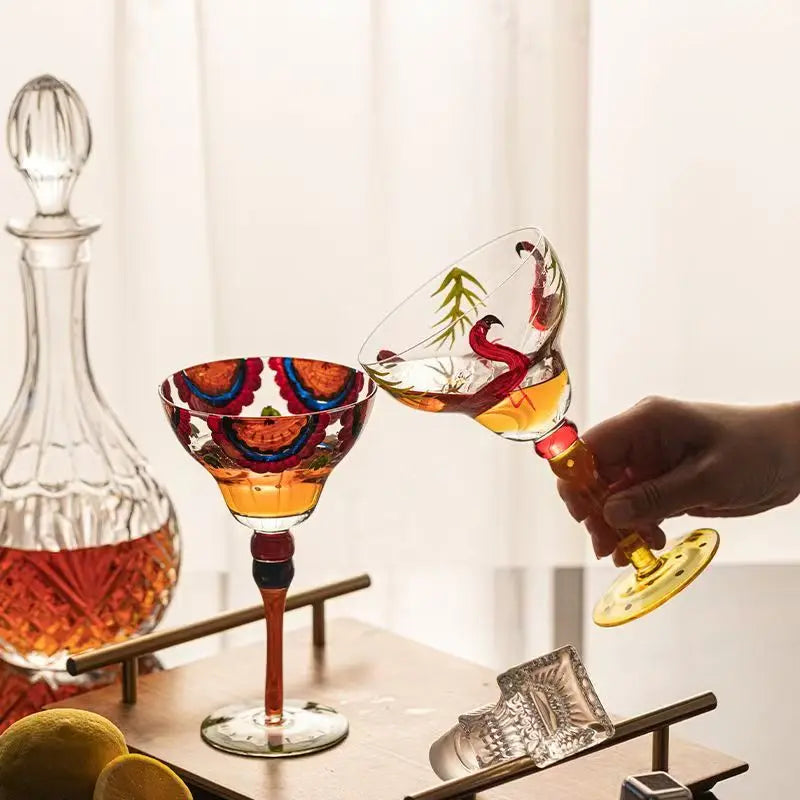 Verre cocktail fait main design artistique 330 ml - vue 3 sur 7