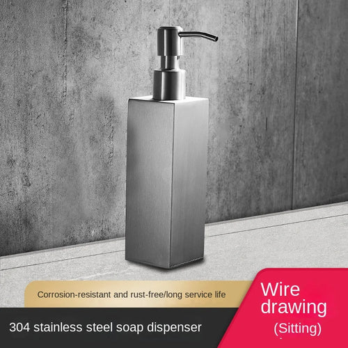 distributeur de savon mural en acier inoxydable 200 ml accessoires salle de bain - vue 16 sur 21