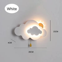 Modern minimalist cloud wall lamp for children's bedside
