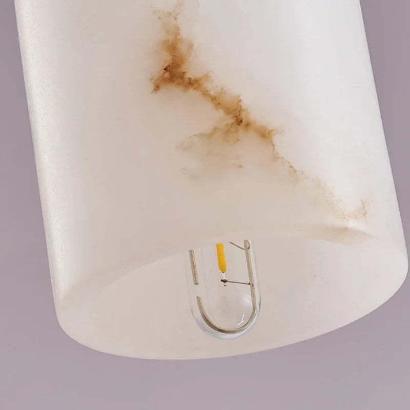 lustre nordique en marbre naturel design lumineux pour espace moderne - vue 7 sur 7
