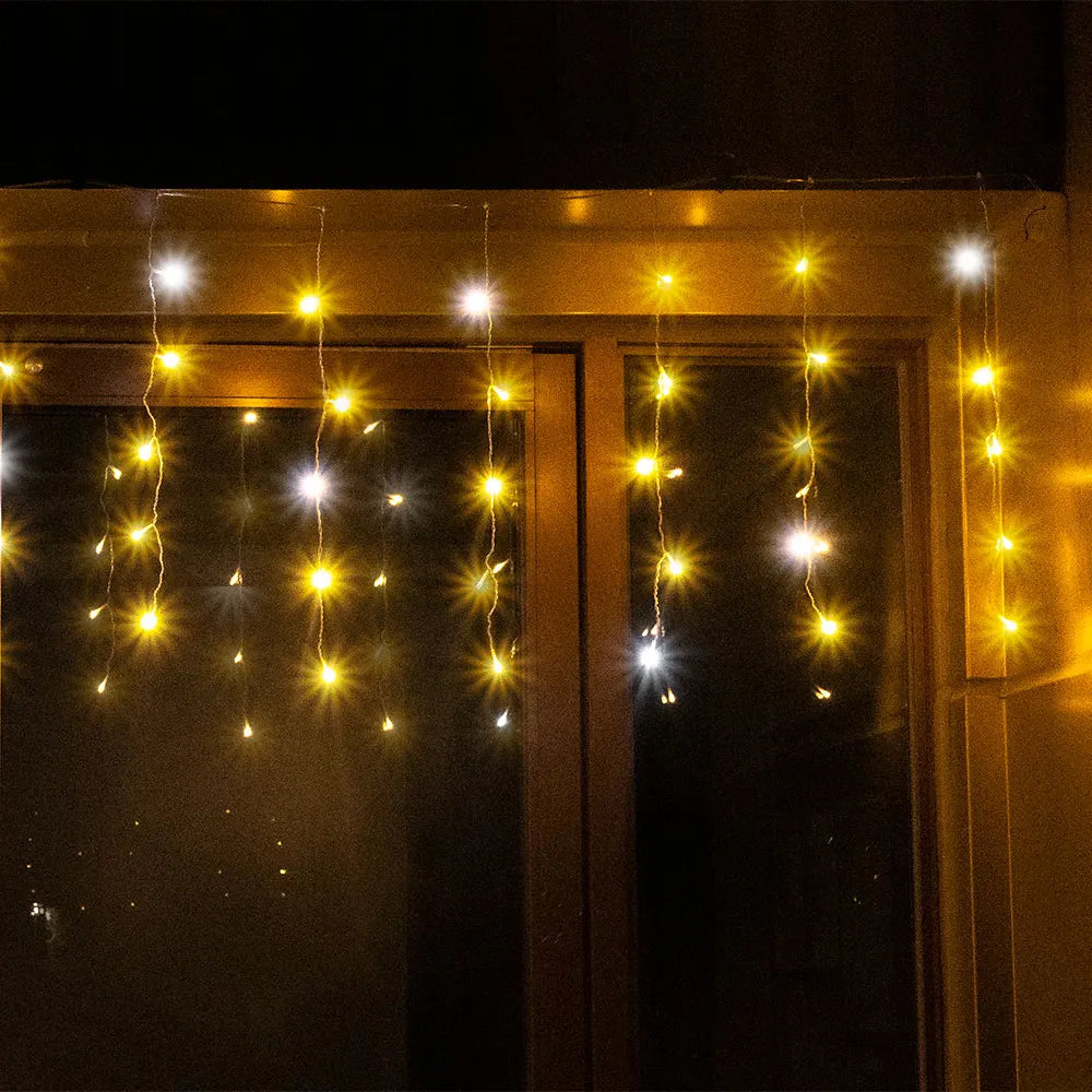 guirlande lumineuse led glaçons pour décorations de fête et événements - vue 5 sur 6