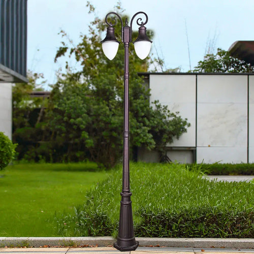 lampadaire extérieur rétro étanche style européen pour jardin - vue 3 sur 7