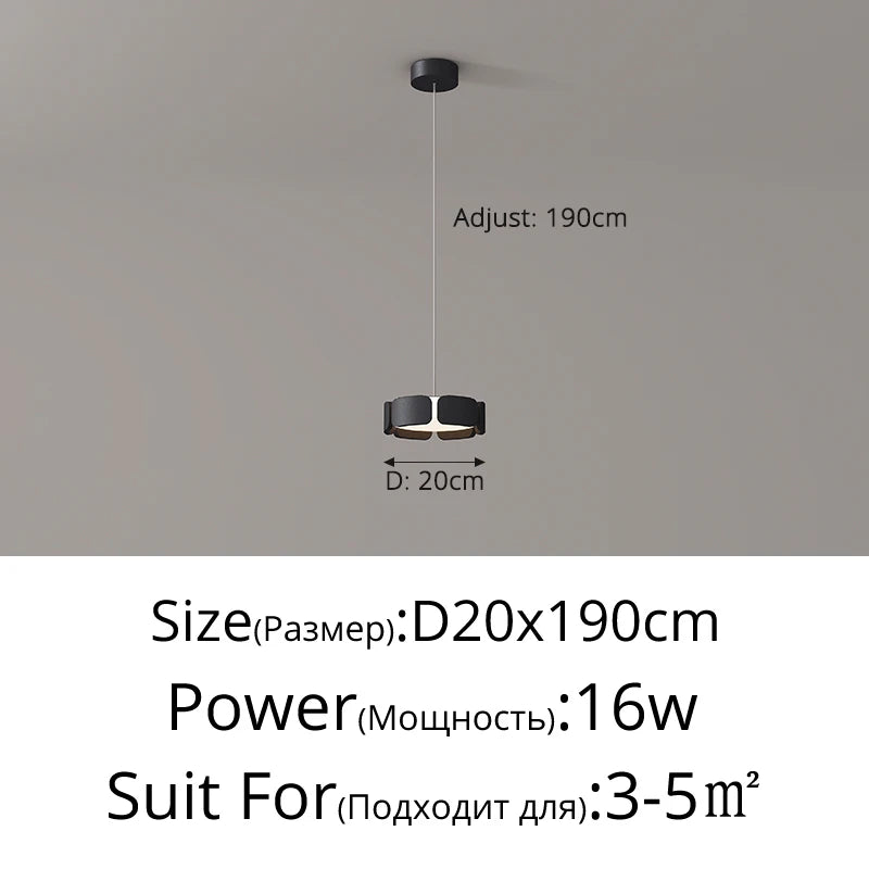 Italian minimalist style adjustable LED chandelier for modern decor - vue 12 sur 14