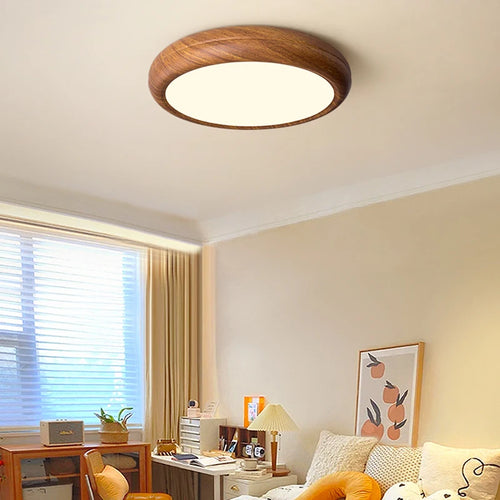 plafonnier moderne en bois imitation pour intérieur lumineux