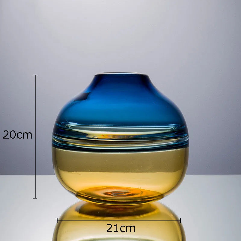 vase en verre dégradé pour décoration florale moderne - vue 8 sur 9