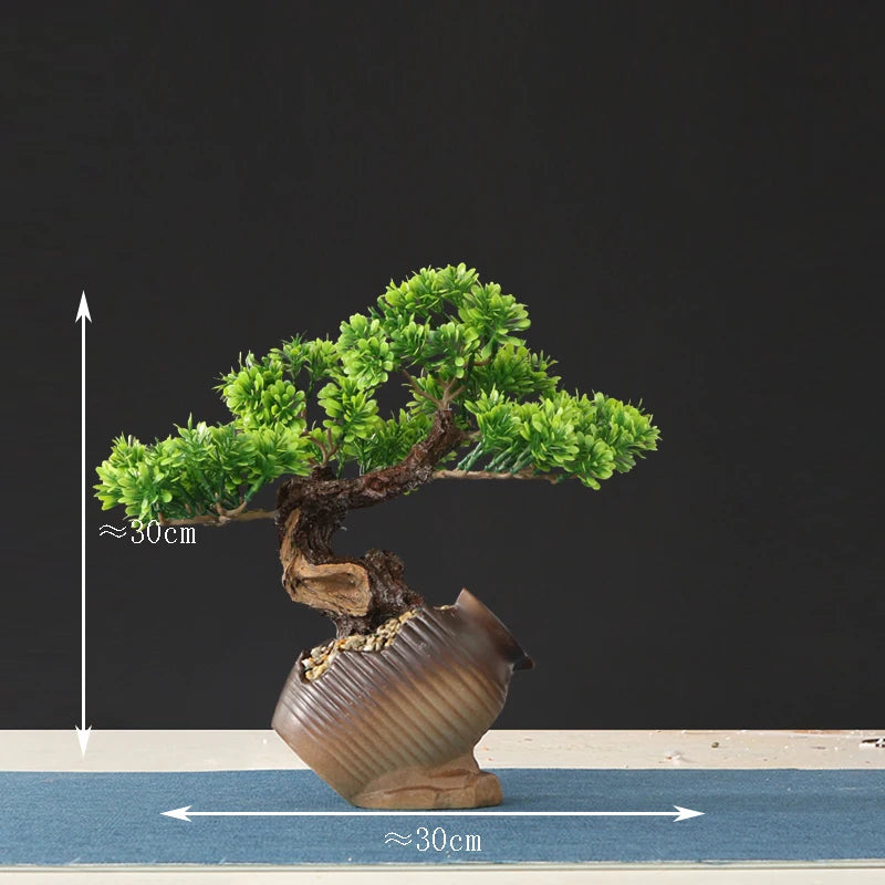 faux arbre bonsaï décoratif pour salon et aménagement paysager - vue 4 sur 36