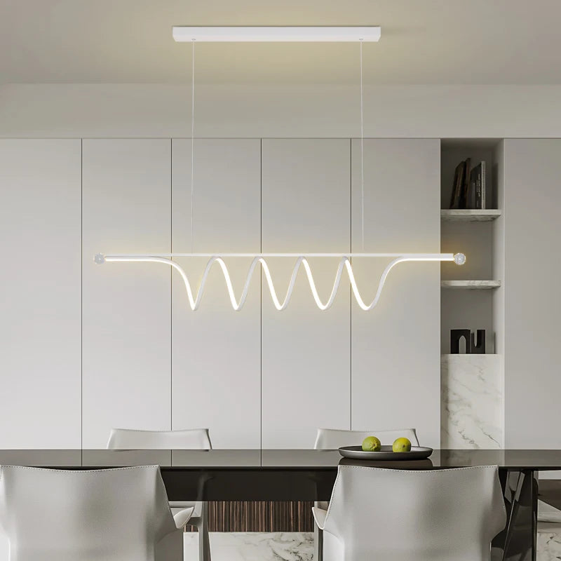 lustre led moderne minimaliste créatif géométrique pour restaurant bar - vue 4 sur 8