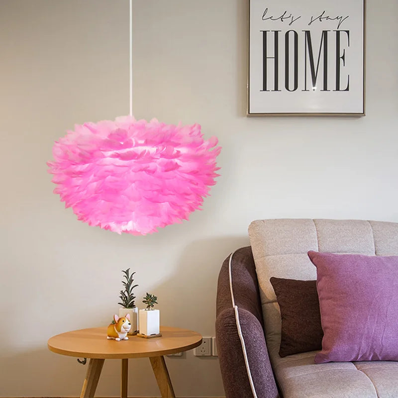 lustre moderne romantique led créative nordique suspendus éclairage - vue 6 sur 26