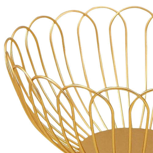 Iron Wire Fruit Basket, Fruit Storage Bowls Decorative Stand for Kitchen Counter - vue 6 sur 8
