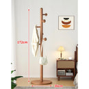 X&amp;D Solid Wood Coat Rack, Floor Hanging Clothes Rack Simple Modern Bag Rack Bedroom Household Single Pole Vertical Drying Rack
