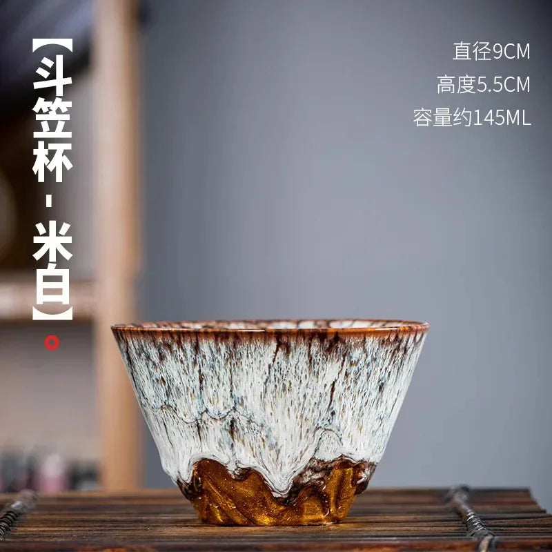 Tasse a the ceramique style tianmu bol individuel