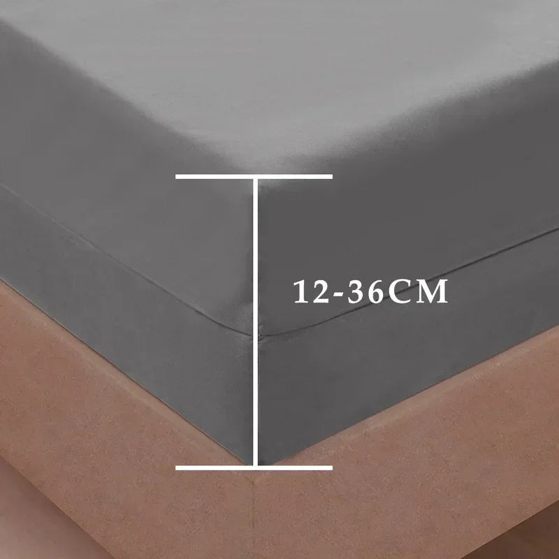 100% Waterproof Mattress Cover with Zipper 6-Sides All-inclusive Mattress Protector Fitted Sheet Bed Cover, Customizable - vue 3 sur 9