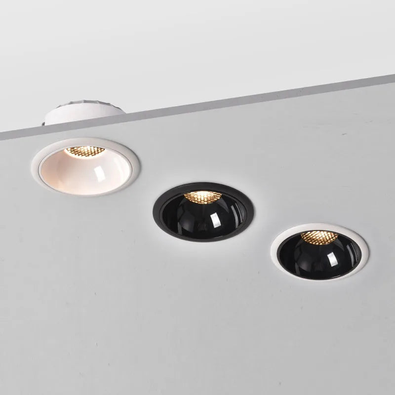 downlights led encastrés anti-éblouissement à intensité variable epistar puce cob - vue 3 sur 5