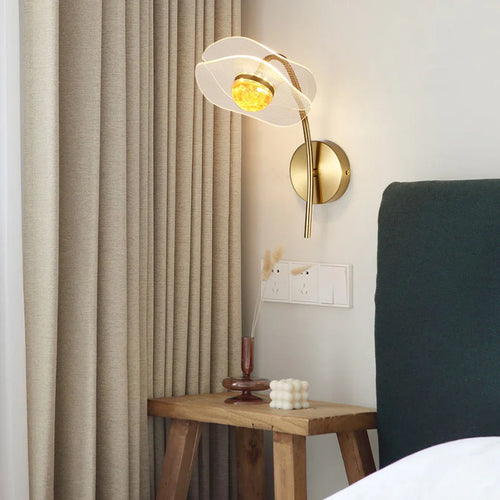 Lampe de applique murale LED en cristal nordique salon chambre fond applique murale couloir allée grenier lampes de chevet maison luminaire moderne - vue 7 sur 10