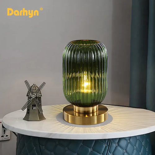 Lampe de Table en verre rétro - vue 2 sur 14