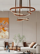 Modern leather Led chandelier dimmable dining room, living room, bedroom, hall chandelier, home decoration lighting fixture