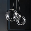 Nordic minimalist glass designer chandelier with LED