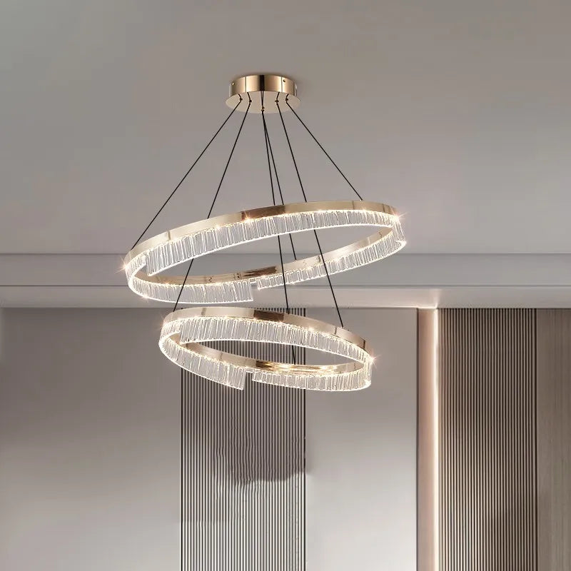 lustre led moderne 2023 en aluminium pour éclairage de luxe - vue 4 sur 12
