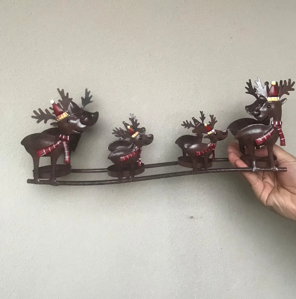 bougeoir en métal rétro éléphant fait main décoration de Noël - vue 6 sur 6