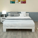 EU STOCK Wooden bed Double bed, headboard, slatted grille -200 x 140cm solid wood FSC Solid wood double bed