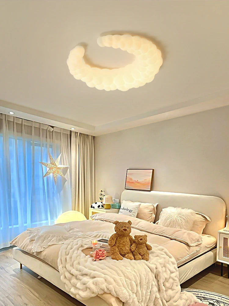 lustre lune design nuage pour décoration intérieure enfant - vue 7 sur 10