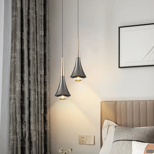 Suspension double lumière luxe plafond - vue 2 sur 7