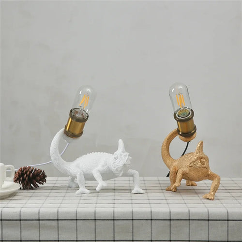 lampe de bureau moderne lézard résine éclairage décoratif pour enfants