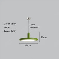 Lustre rétro style ovni vert clair