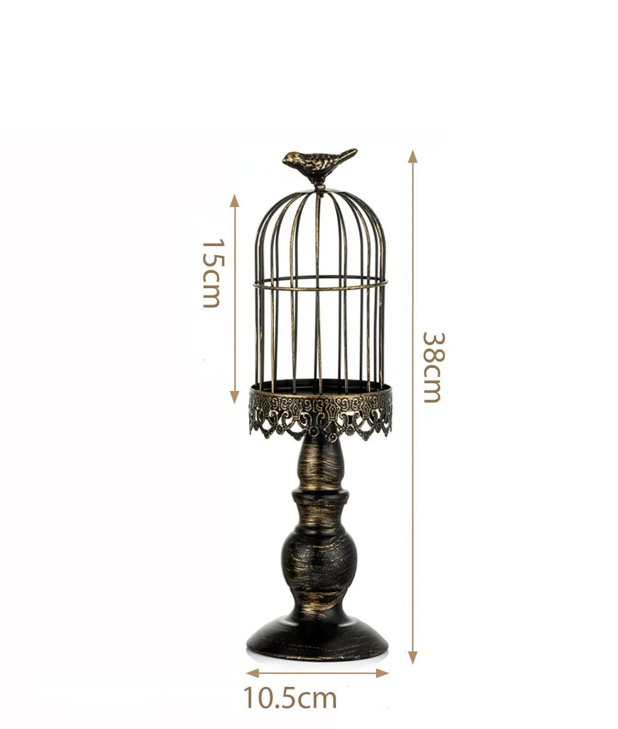 lustre cage à oiseaux rétro pour dîner romantique et mariage - vue 12 sur 12