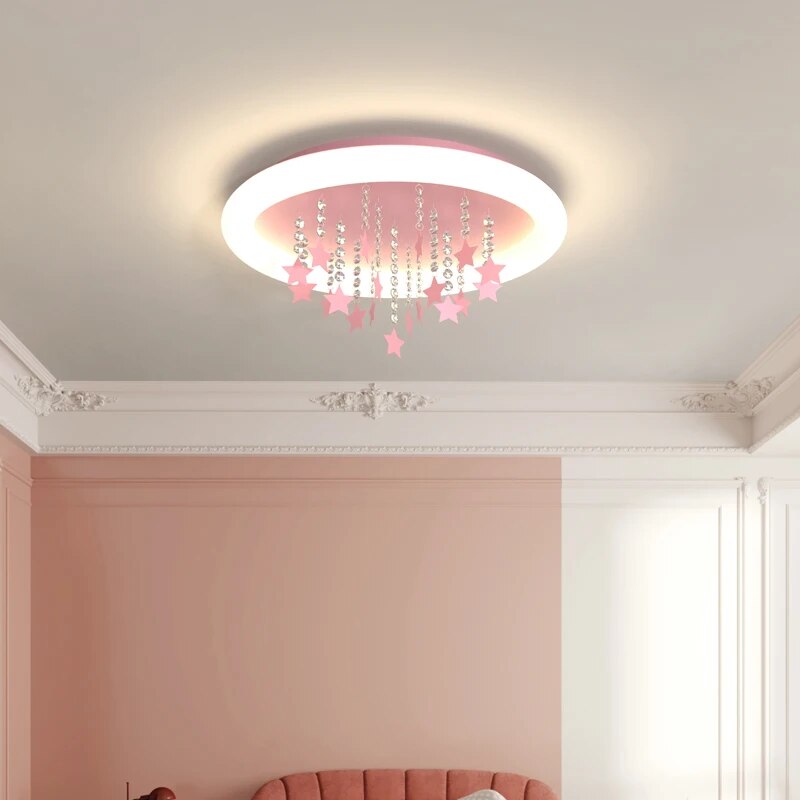 Lustre LED Blanc Bleu Rose Nuage - vue 8 sur 12