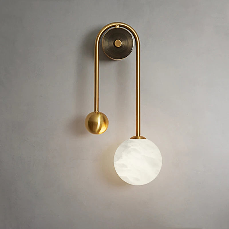 applique design scandinave moderne nordique marbre led