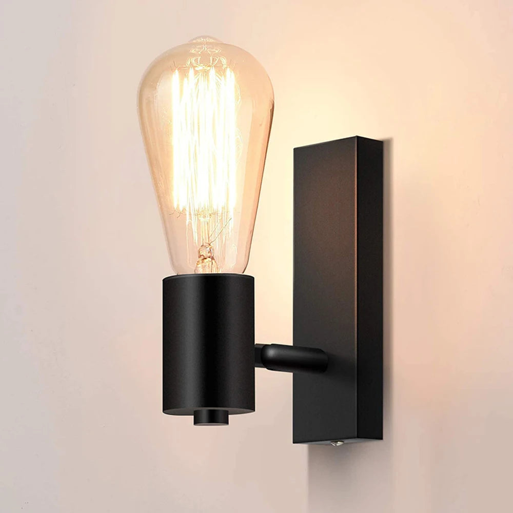 Applique murale nordique en fer forgé E27 rétro chevet Vintage éclairage intérieur chambre salon décor à la maison luminaire LED