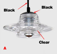 suspension moderne en verre transparent pour intérieur