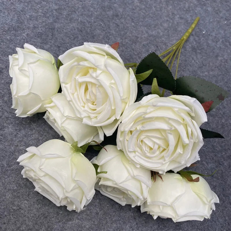 bouquet de roses artificielles pour mariage et décoration jardin - vue 3 sur 10